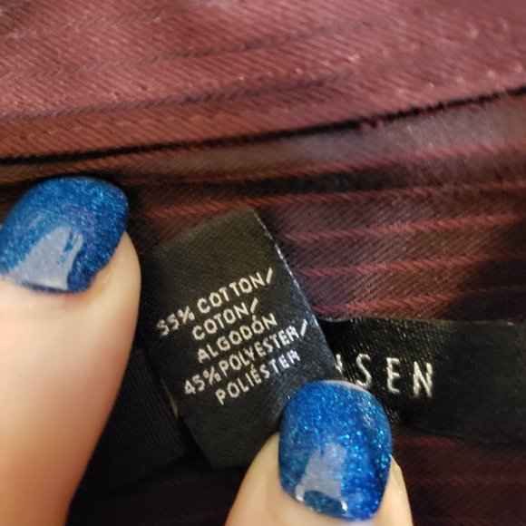 Van Heusen l/s men's 2X (19-19 1/2) burgundy - Picture 3 of 4